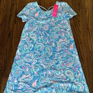 Lilly Pulitzer Kimi Dress Zanzibar Blue Fish Kiss XS NWT
